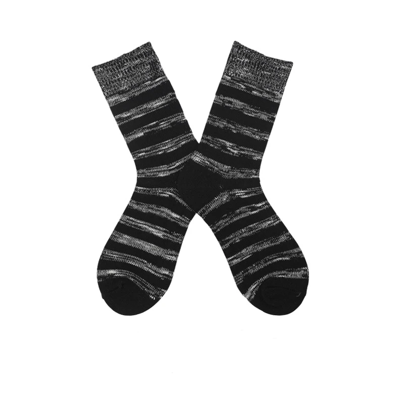 Рождественские носки мужские осенние и зимние хлопковые утолщенные полосатые