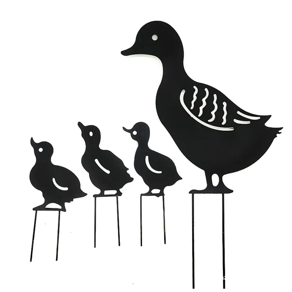 

Набор для украшения сада утки, полые садовые украшения для животных, для газона, сада, фонов, водонепроницаемые Многоразовые украшения для ж...