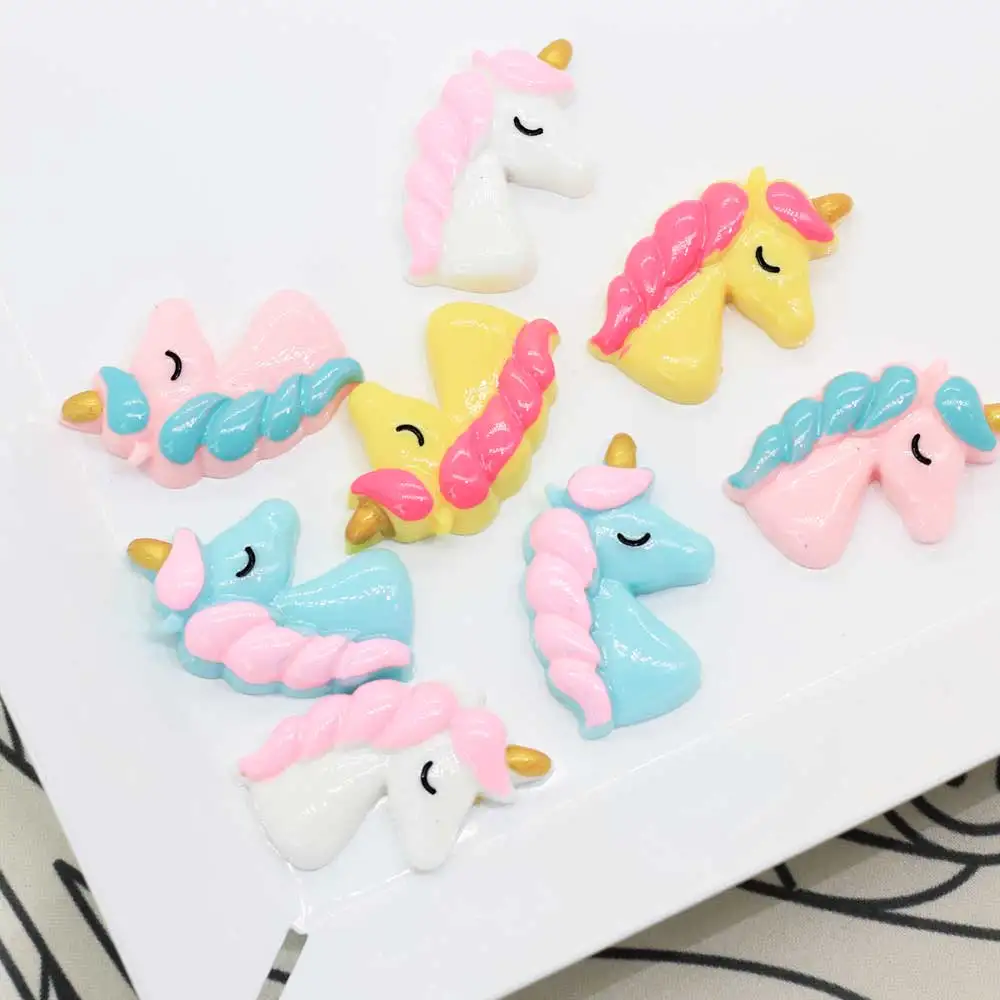 

20/50pcs Cute Corn Resin Party Cabochons Corn Resin Flat back Cabochon Mixed Color Flatback Horse Cartoon DIY Craft Decoration