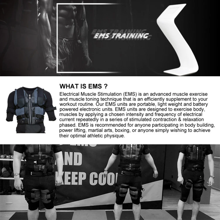 Wireless EMS Fitness Training Suit XEMS App Pad or Phone Control Android System for Muscle Stimulator Equipment Xbody Machine