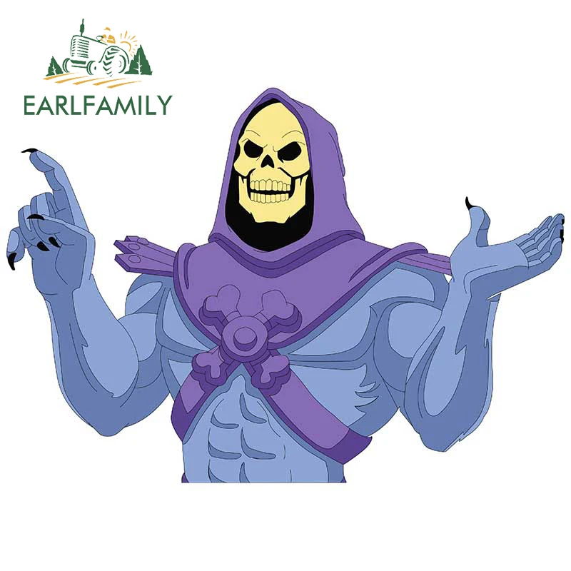 

EARLFAMILY 13cm x 9.2cm for He Man Masters Of The Universe Skeletor Car Stickers Creativite Decals Waterproof Vinyl Car Wrap