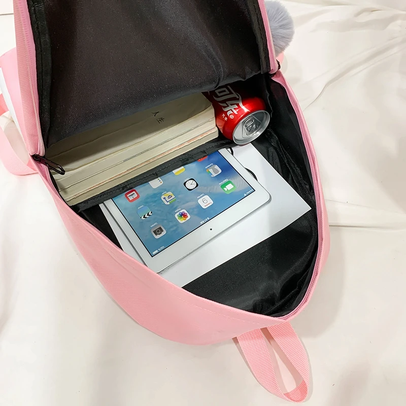 4 шт./компл. женский милый рюкзак дорожный рюкзаки сумки для книг школьников