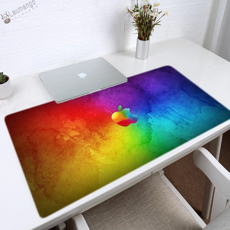 

Apple Mausepad Grey Mouse Pad Gamer Accessories Office Table Pads Kawaii Gaming Accessories Desk Mat Pc Gamer Complete Varmilo