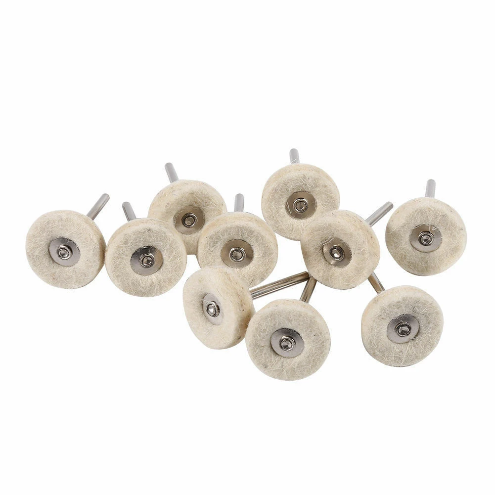 

10* Polishing Bit 10 x Felt Wheel 10 pc 10 pieces Wool Nuclear carving Kit