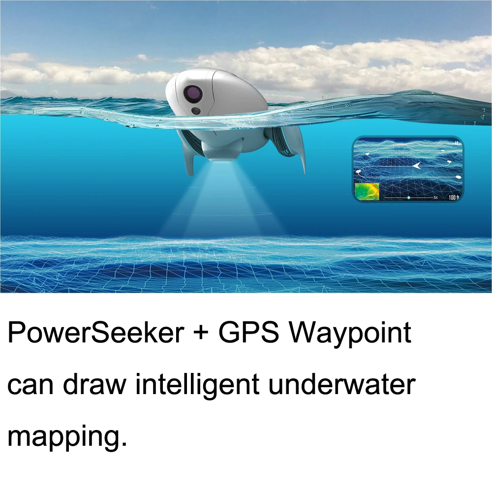 Купить Новейшая подводная рыбацкая лодка PowerVision PowerDolphin ROV с камерой 4K UHD, с дистанционным управлением