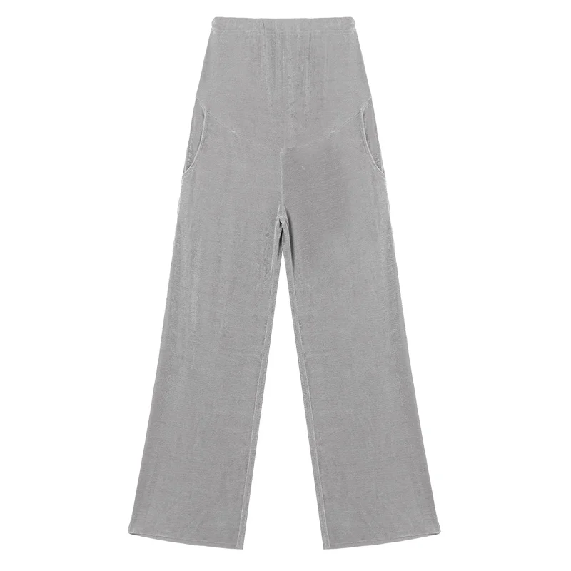 

1131# Summer Cool Breathable Thin Ice Silk Maternity Pants Wide Leg Loose Belly Pants for Pregnant Women Casual Pregnancy Pants