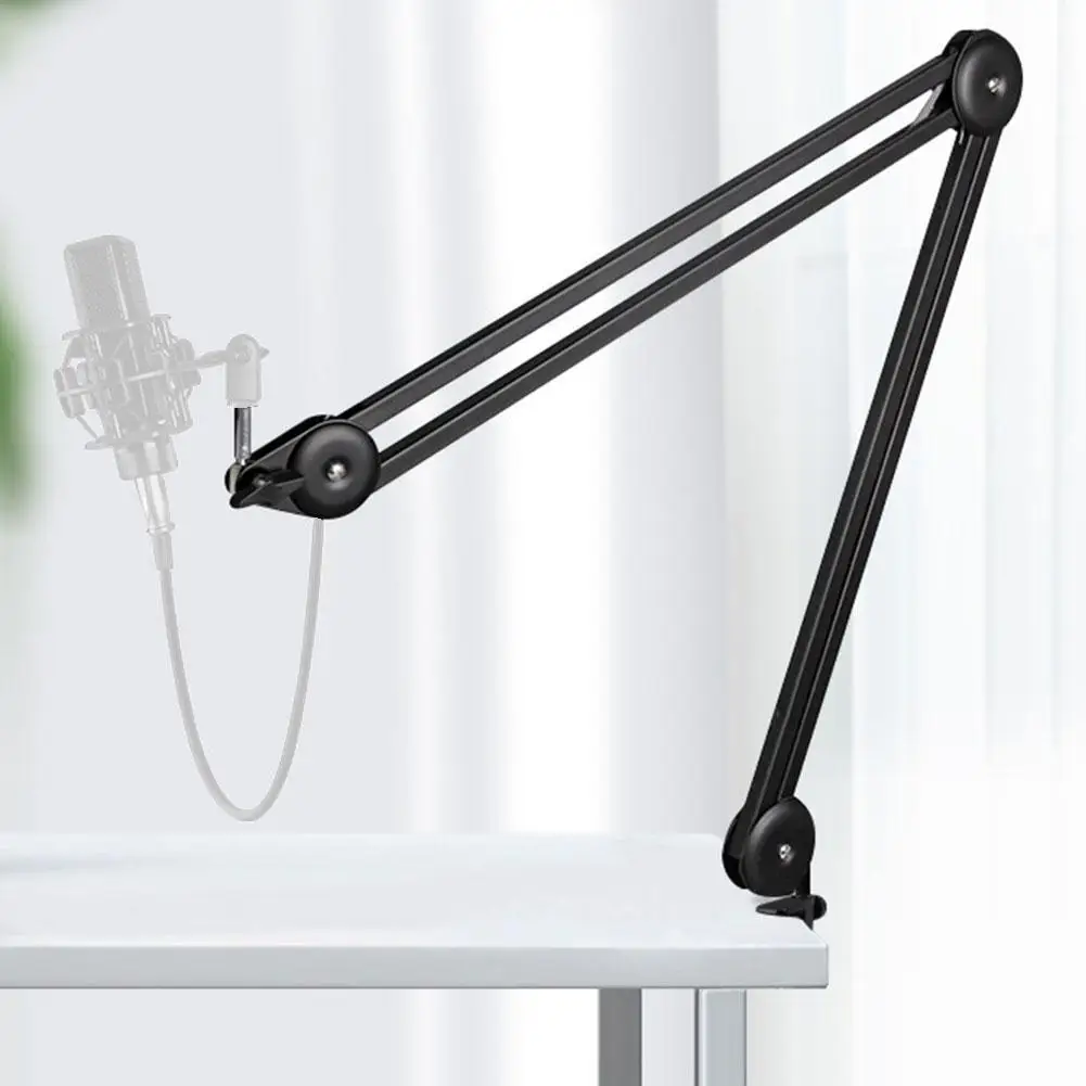 

Computer Microphone Kit With Adjustable Scissor Arm Stand Shock Mount for store home stage studio radio and television station