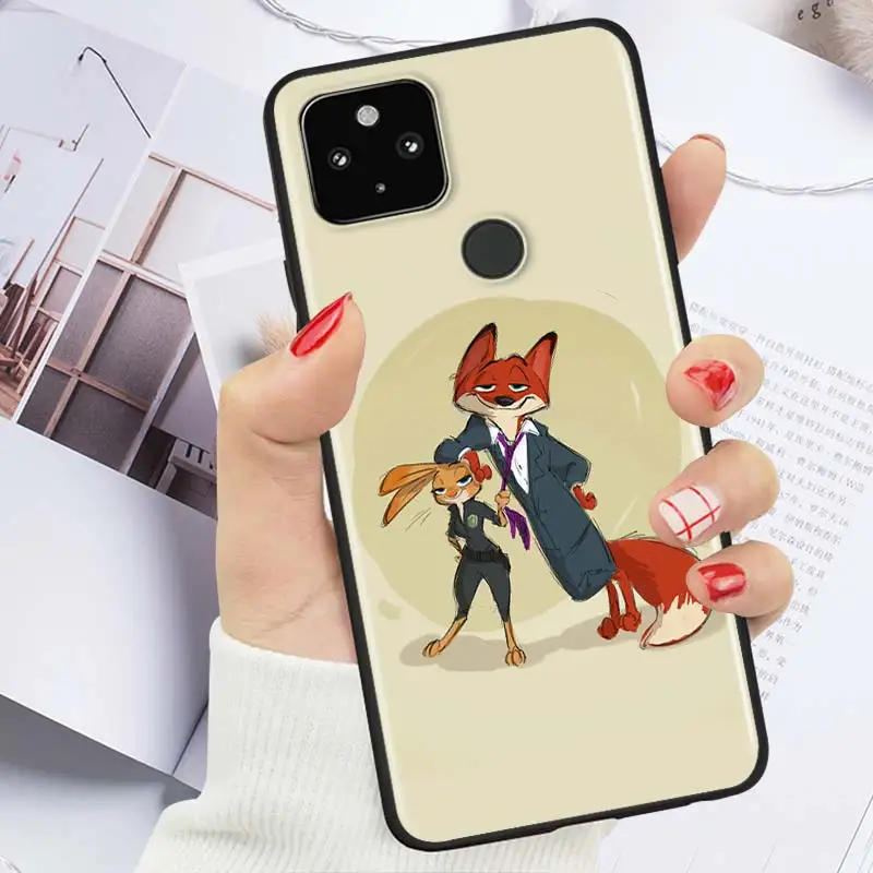 

Disney Zootopia Art Shockproof Cover for Google Pixel 5 4 4A XL 5G Black Phone Case Shell Soft TPU Fundas Coque Capa