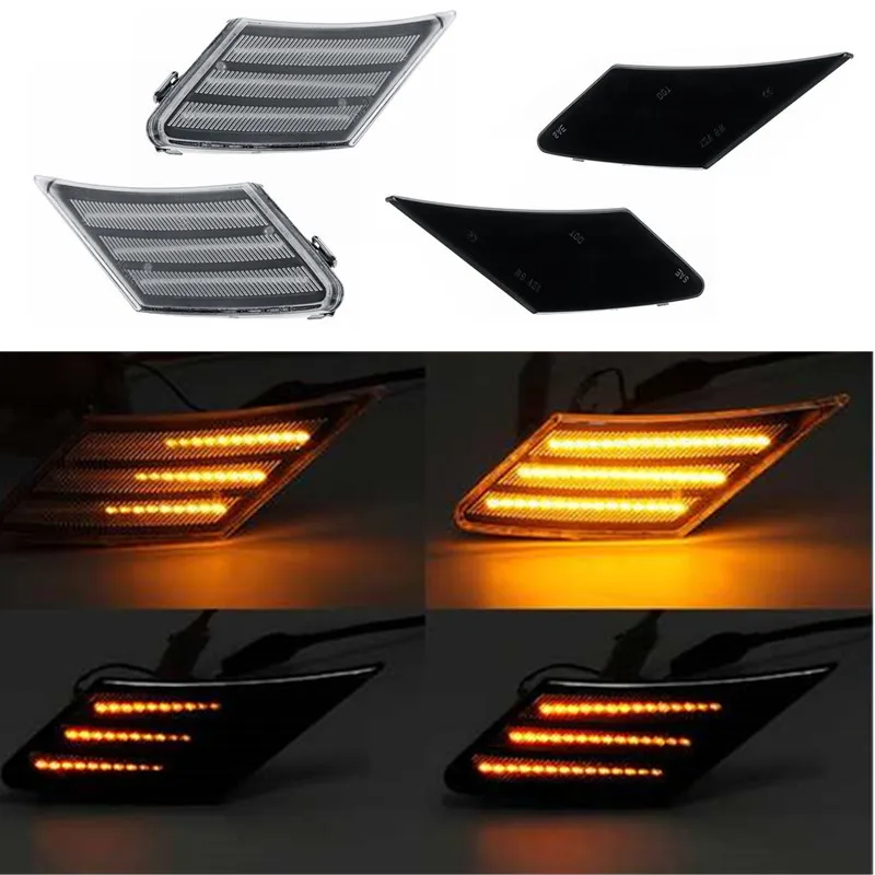 Пара динамический светодиодные боковые габаритные фонари течет поворотов