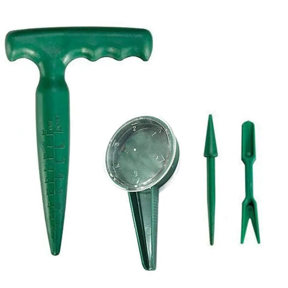 

4PCS Durable Seedling Tool Transplanting Gardening Puncher Seed Dispenser Dibber Widger Planter Seeder Sower Tools Kit