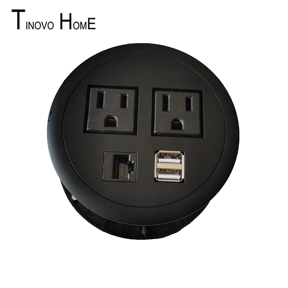 Настольная розетка/мини-розетка для офисных встреч/2 американский стандарт с