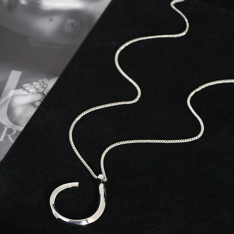 

Simple style U-shaped metal texture European and American fashion Long Necklace Gift for women