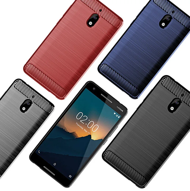 Чехол из углеродного волокна для Nokia 2 1 3 5 6 2017 Силиконовый противоударный чехол X5