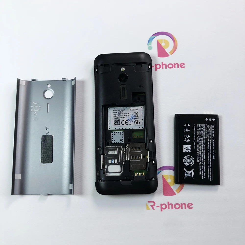 NOKIA 230 Восстановленный мобильный телефон с одной двойной Sim версией GSM и иврит