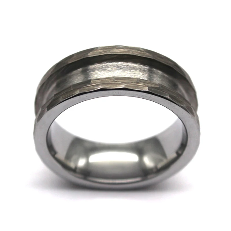 8 мм кольцо из вольфрама с рисунком молотка для инкрустации Сделай Сам