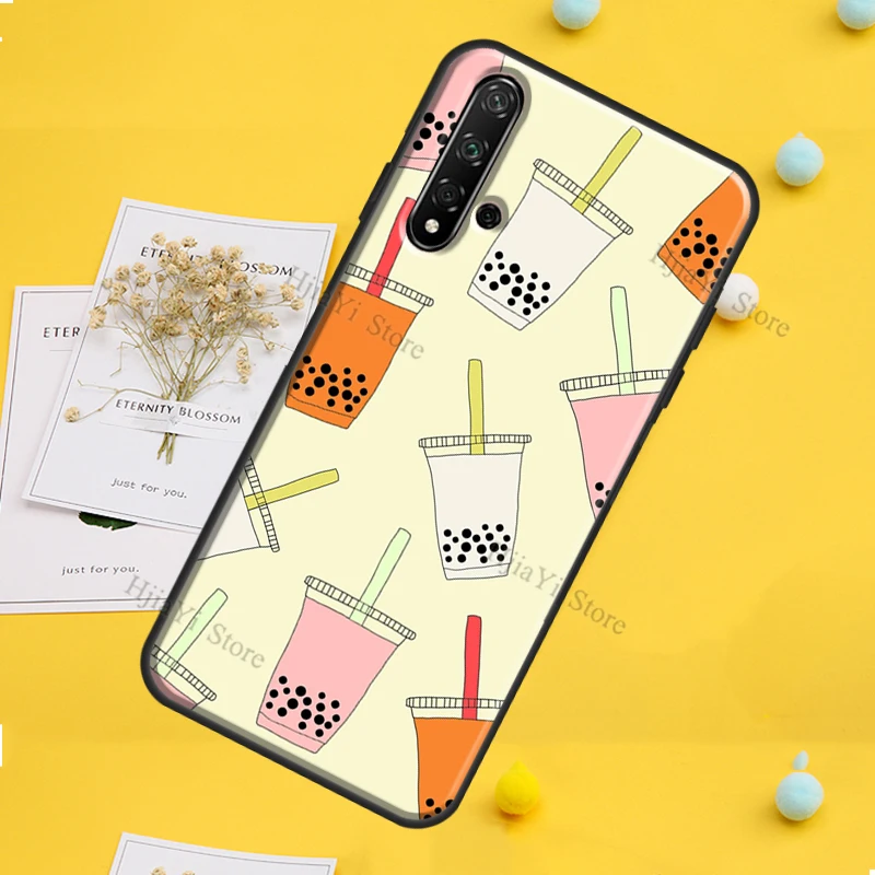 Чехол Boba с молочным чаем для Huawei Mate 20 Lite P20 P40 P50 P30 Pro P Smart 2019 Nova 5T Honor 50 9X 8X 10i - купить