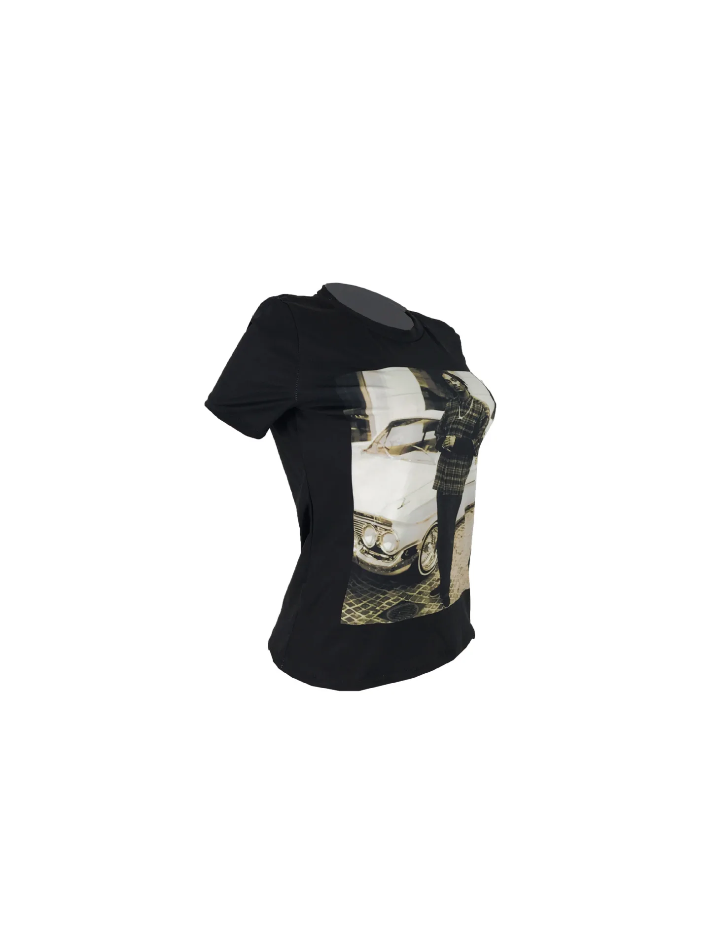 Футболка ChocoMist шикарная черная футболка с принтом LY5050 | Женская одежда