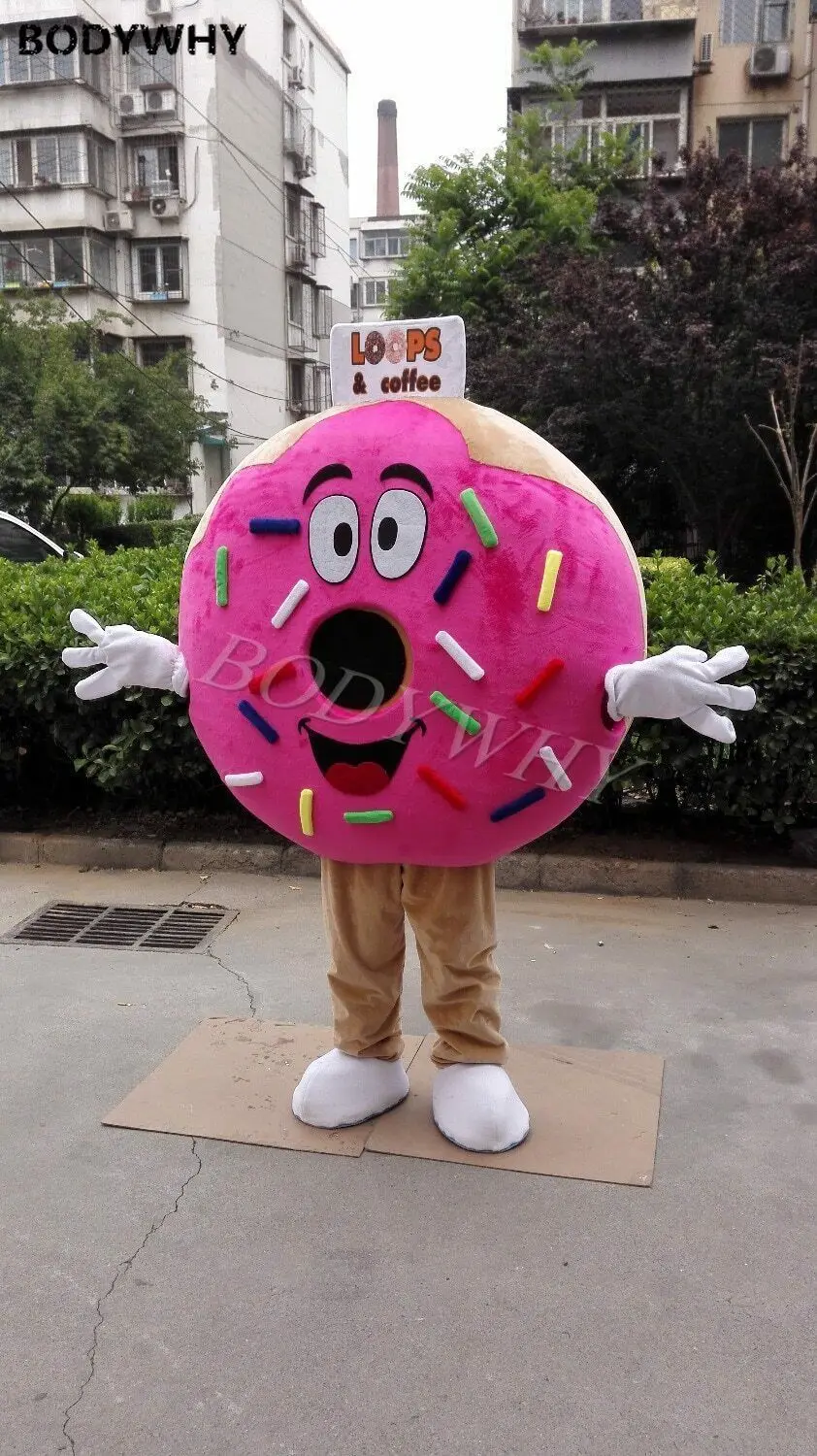 Сладкий блин еда Пончик Косплэй талисмана костюма в стиле аниме костюм рекламы