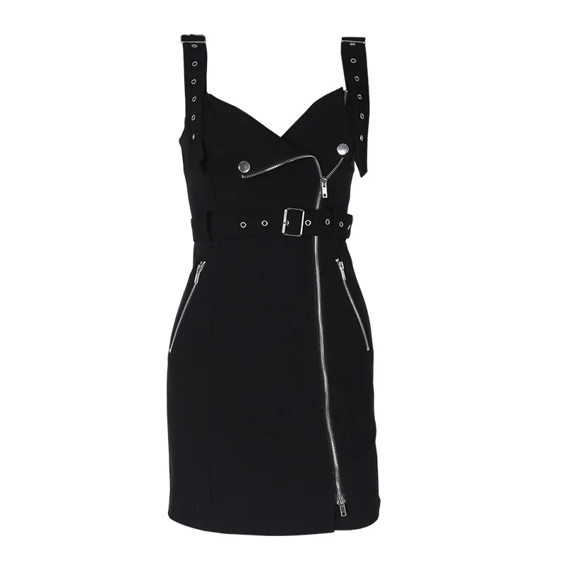 JIEZUOFANG модное женское уличное винтажное платье на бретельках в готическом стиле