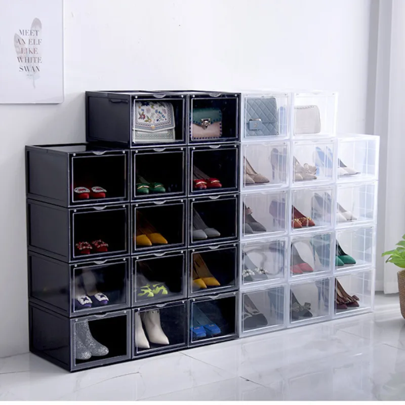 Многофункциональные складные коробки для хранения обуви с выдвижным ящиком