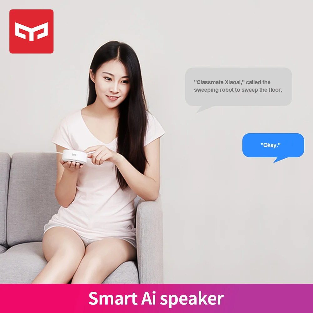 Original Yeelight smart AI speaker Bluetooth Mesh gateway Blue Night light Mi Home APP Smart Gateway | Электроника