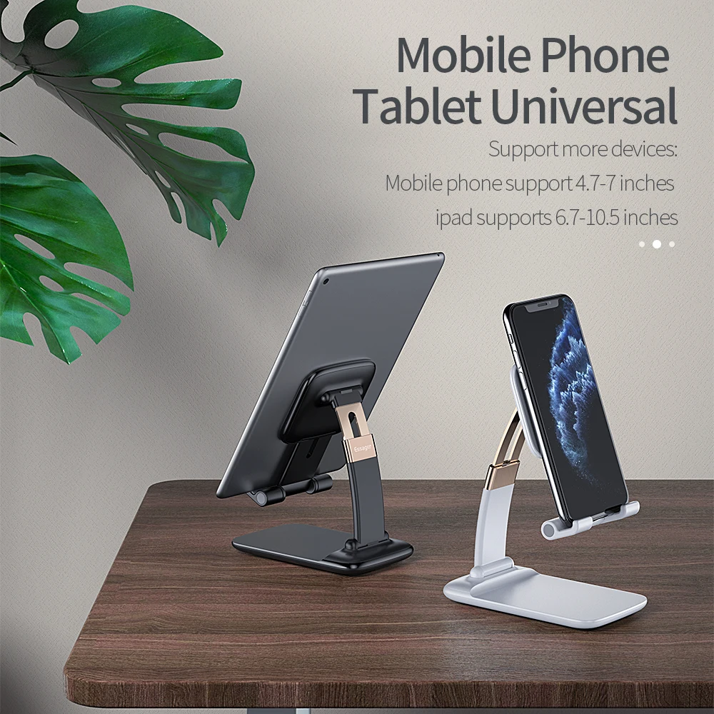 essager foldable desk phone holder stand for iphone 12 ipad xiaomi adjustable gravity metal table desktop cell smartphone stand free global shipping
