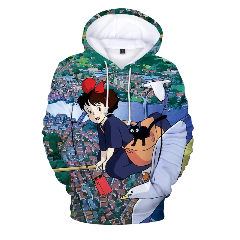 

2021 Men Hoodie Spirited Away Anime 3d Hoodie Women Kids Boys Winter Casual Sweatshirt Cartoon Streetwear Spirited Away Hoody