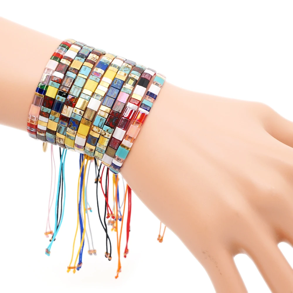 Go2boho Miyuki Charm Bracelets for Women Tila Beads Bracelet Boho Summer Beach Jewelry Gift Girl Beaded Pulseras 2021 | Украшения и