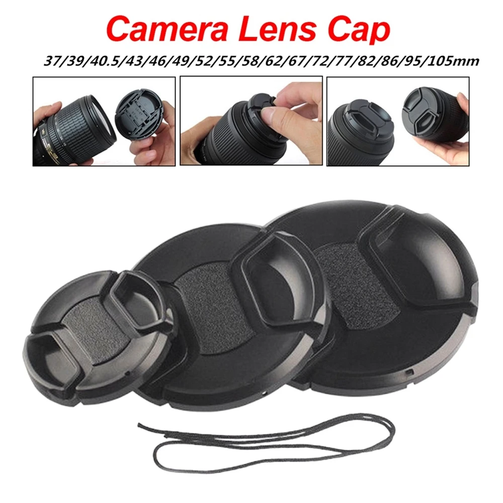 Center Snap on Lens Cap Suitable &ampNikon Canon Sony Fuji Panasonicetc Compatible with All Brands Any Lenses Camera | Электроника