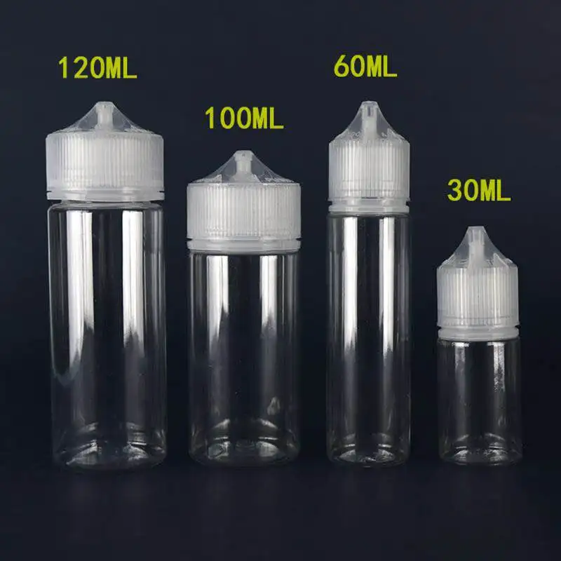 Стильные Бутылочки для пухленьких гориллы 30 мл 60 мл пустые Vape белые бутылки E ручка сок жидкий наконечник капельница пластик Сжимаемый флакон