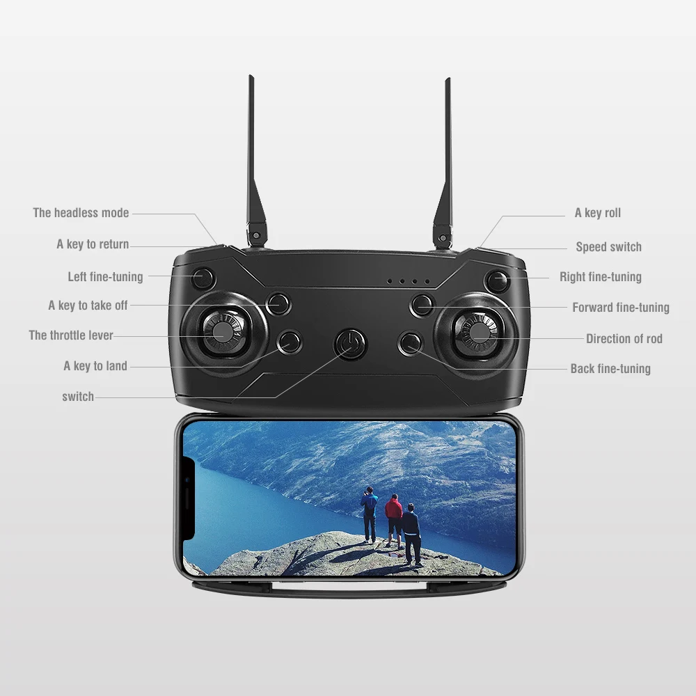 LANSENXI 2020 Новый Радиоуправляемый Дрон 1080P 4K HD Двойная камера WiFi FPV режим удержания