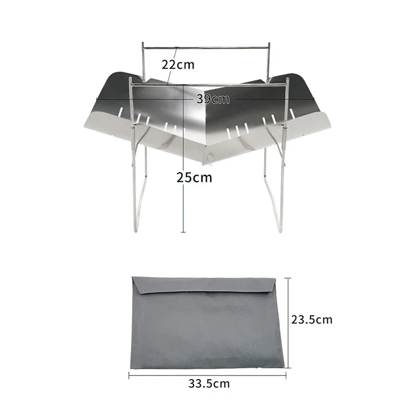 

Outdoor Camping Campfire Wood Fire Stove Hunting Ultralight Heating Stove BBQ Cooking Stove