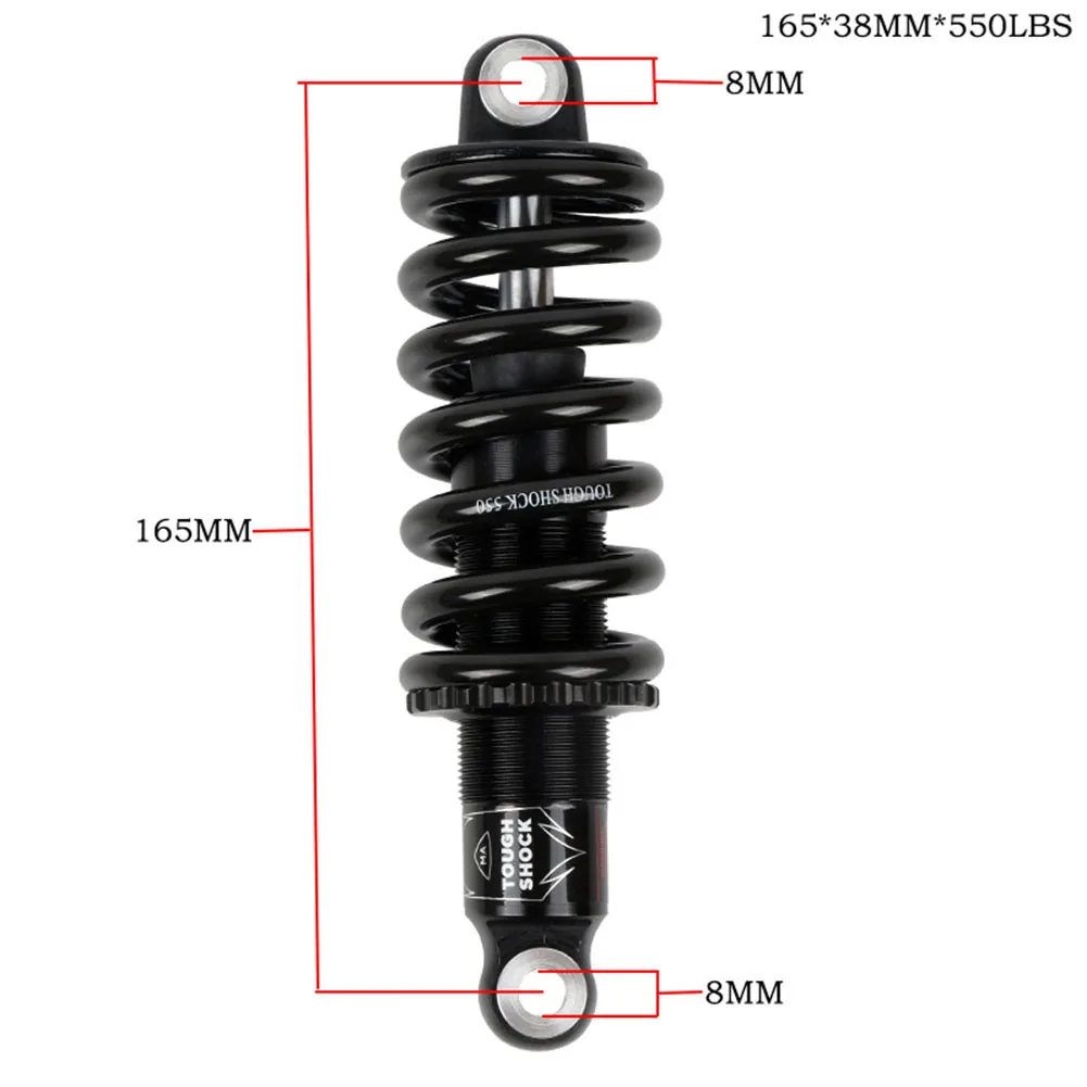 550-850LBS Bicycle Rear Shocks Suspension Bumper Bike Frame Spring Shock Damper Absorber On For MTB Folding | Спорт и развлечения