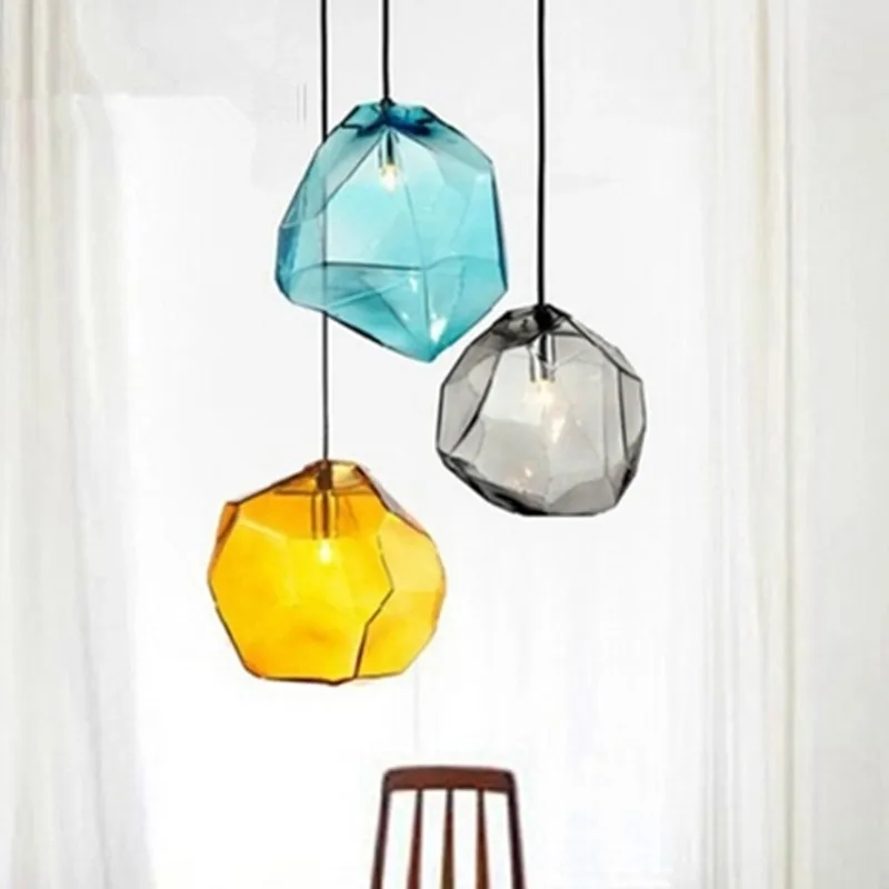 Современная красочная стеклянная Подвесная лампа 6 видов цветов G9 Светодиодная
