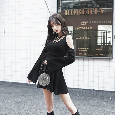 Ruibbit готическое платье для девочки грудь пятиконечная звезда выдалбливают на