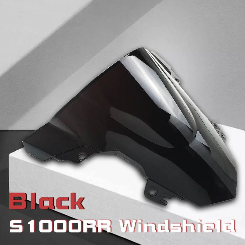 

Motorcycle Double Bubble Windshield WindScreen For BMW S1000RR S 1000 RR 2015 2016 2017 2018