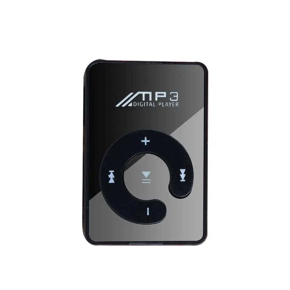 

Портативный мини mp3-плеер с зеркальным зажимом, музыкальный медиа-плеер с поддержкой Micro SD TF-карты, модный Hifi MP3 для спорта на открытом воздухе