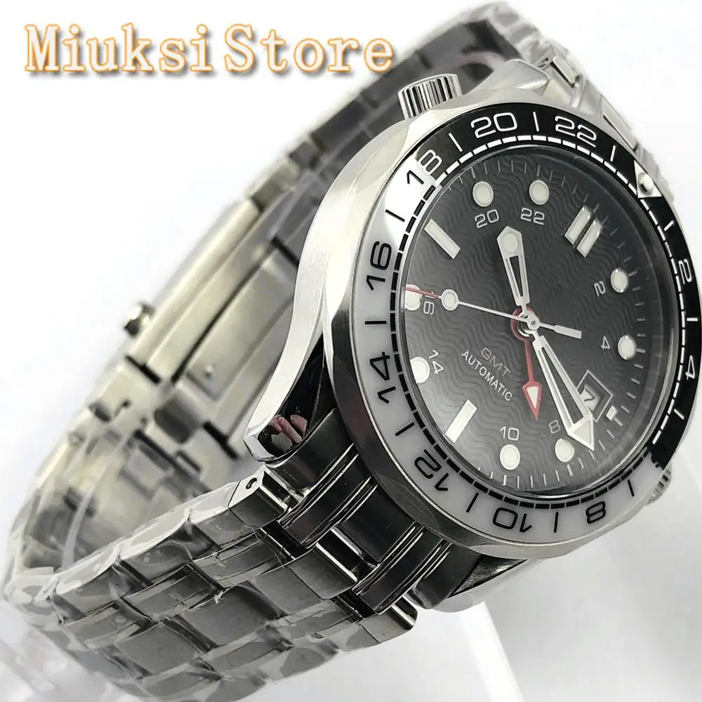 Часы мужские BLIGER с сапфировым стеклом керамический циферблат черный стерильный