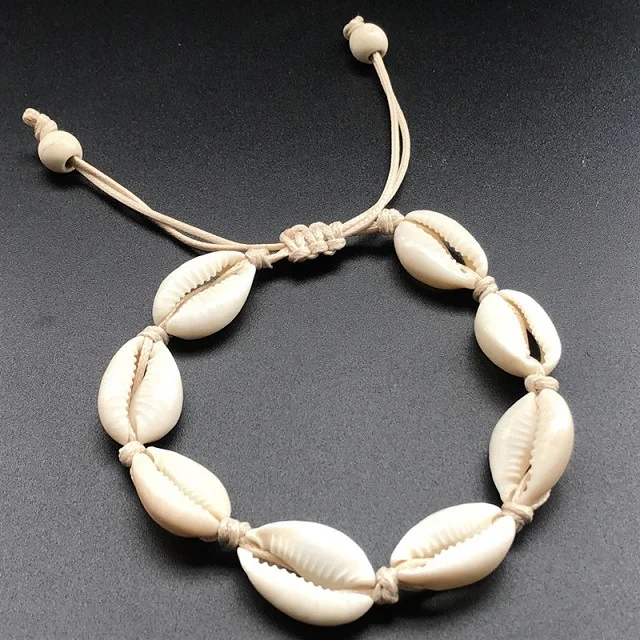 Hot Sale Handmade Natural Seashell Hand Knit Bracelet Shells Bracelets Women Accessories Beaded Strand | Украшения и аксессуары