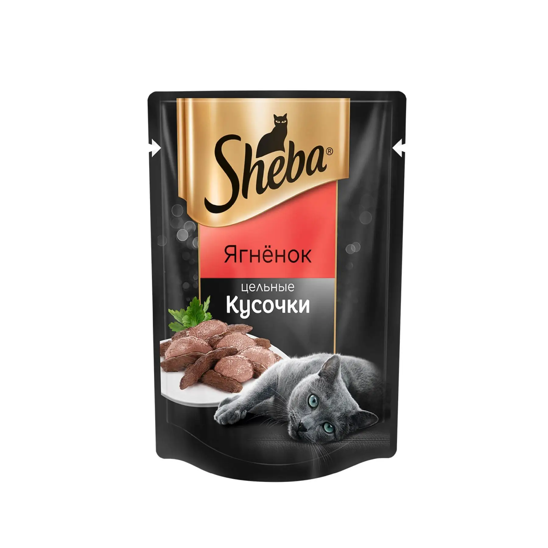 Влажный корм для кошек Sheba Цельные кусочки ягнёнок 24 шт по 80 г.|Кошачий мягкий