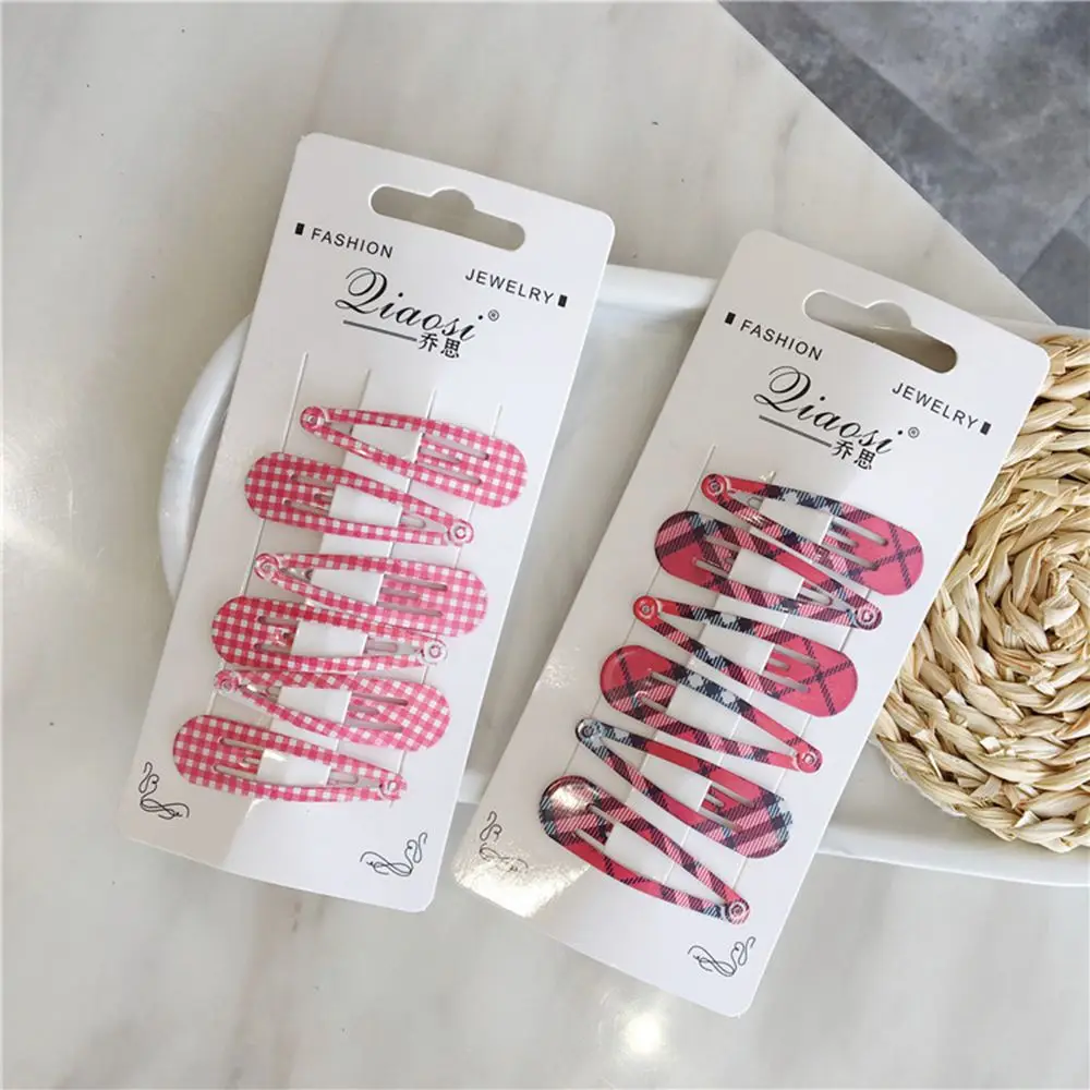 Заколки для волос в розовую сетку 6 шт./компл. металлические детские заколки