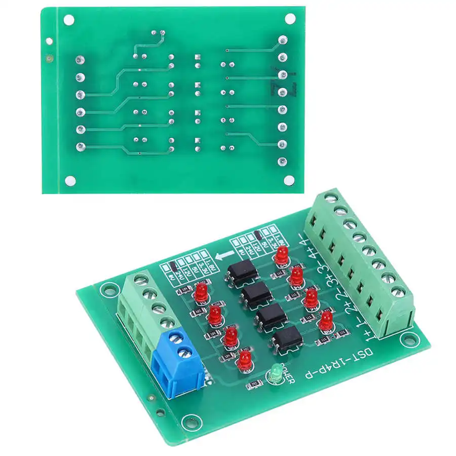 Изоляционный модуль оптрона 4 канальная плата преобразования напряжения сигнала