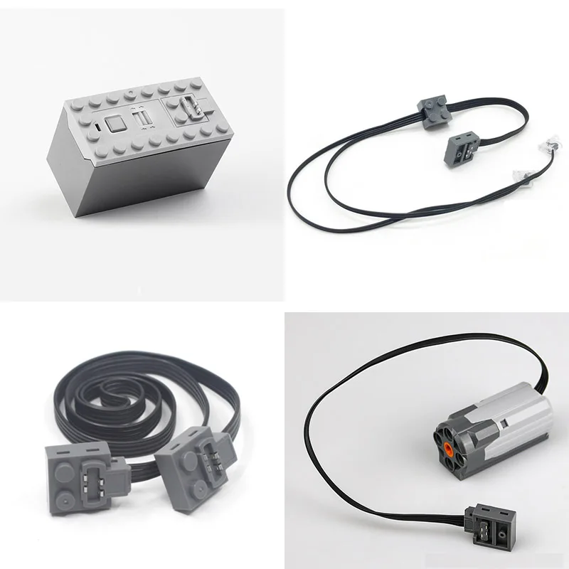 

MOC Motor 88000 8883 Extension Wire LED light Power Suit for Helicarrier Shield 76042 07043 Sky carrier Building Blocks