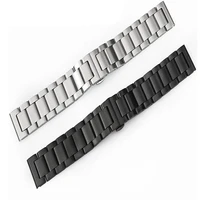 1pcs 18mm 20mm 21mm 22mm 23mm 24mm 304 stainless steel watch bands watch straps black and silver 0324