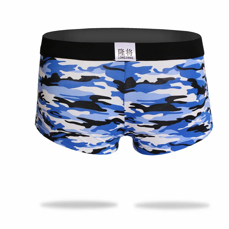 Мужские боксеры с армейским принтом соблазнительное хлопковое дышащее