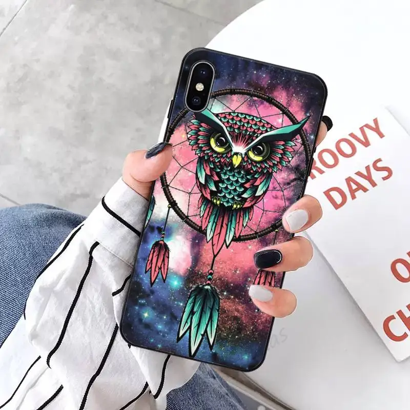 

Night Owl Lovely Animal luxury design Phone Case funda for iPhone 11 12 pro XS MAX 8 7 6 6S Plus X 5S SE 2020 XR