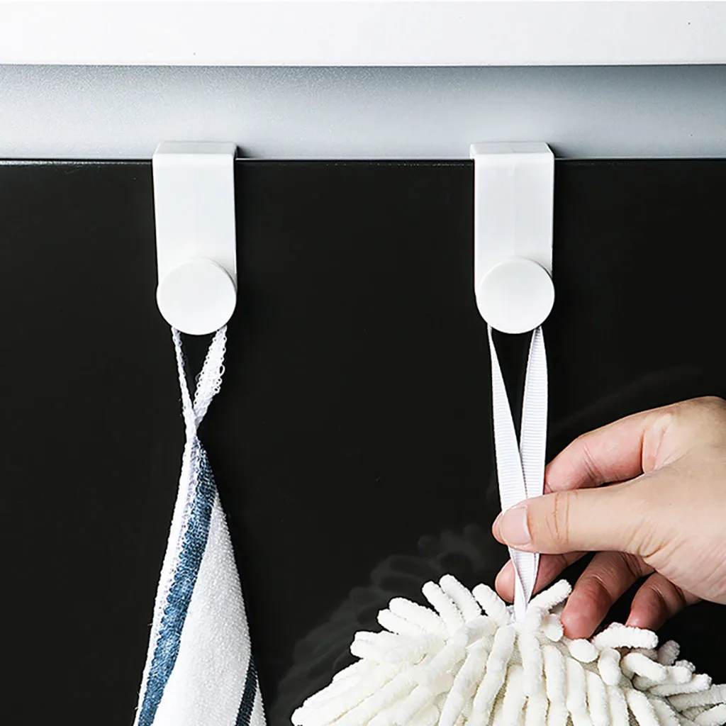 

Door Back Type Seamless Hook kitchen organizer 2PCS Door Hook Kitchen Bathrooms Free Punching cocina