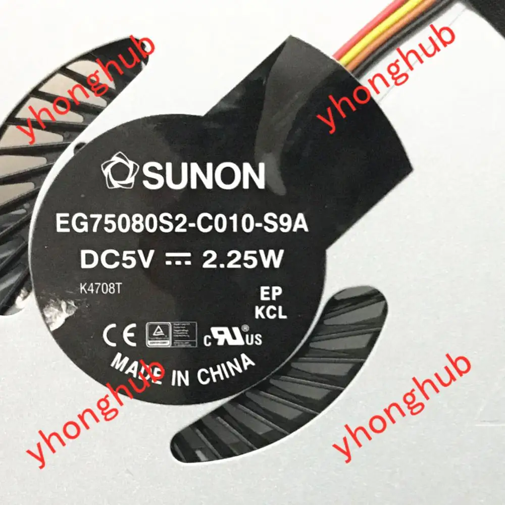 SUNON EG75080S2 C010 S9A DC 5V 2 25 W 4 проводной Сервер вентилятор охлаждения ноутбука|Кулеры и