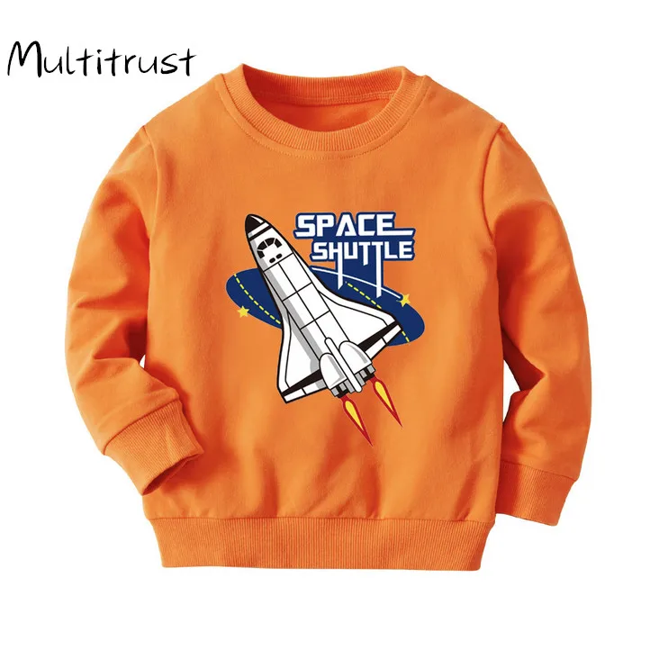 Осень 2020 Толстовка для девочек детские топы с длинным рукавом и космическим