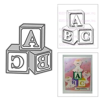 2021 new baby abc blocks toy metal cutting dies for diy scrapbooking decoration and card making paper craft embossing no stamps